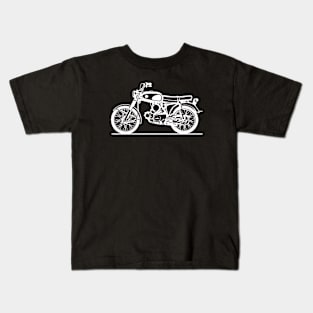 S90 Motorcycle White Sketch Art Kids T-Shirt